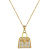 Necklace Stainless Steel Copper Zircon Geometric Light Luxury Elegant Gorgeous Allmatch Clavicle Chain For Women