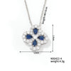 Necklace Stainless Steel Copper Zircon Twisted Chain Fourleaf Clover Leaves Diamond Style For Women