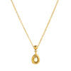 Necklace Stainless Steel Drop Shape Vacuum Plated 18K Gold Color
