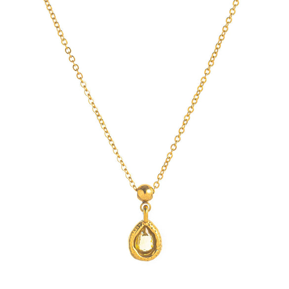 Necklace Stainless Steel Drop Shape Vacuum Plated 18K Gold Color