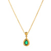 Necklace Stainless Steel Drop Shape Vacuum Plated 18K Gold Color