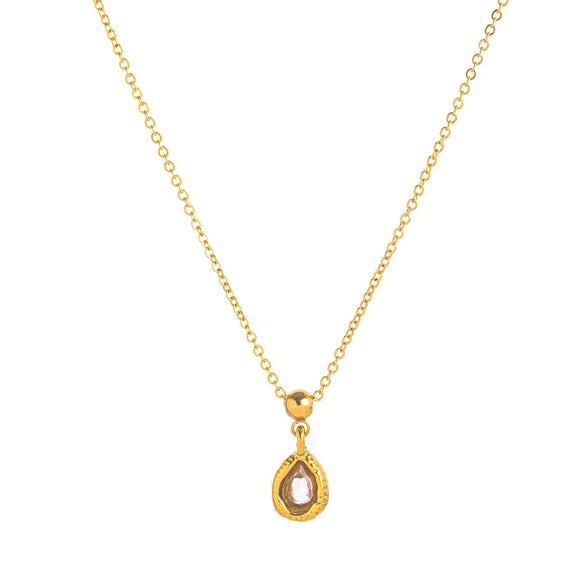 Necklace Stainless Steel Drop Shape Vacuum Plated 18K Gold Color