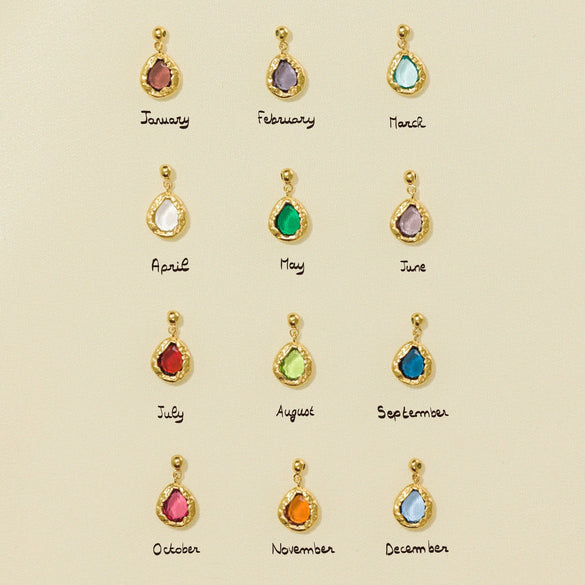 Necklace Stainless Steel Drop Shape Vacuum Plated 18K Gold Color