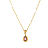 Necklace Stainless Steel Drop Shape Vacuum Plated 18K Gold Color