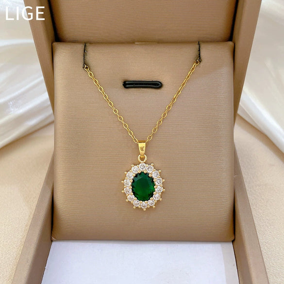 Necklace Stainless Steel Eggshaped Animal Zodiac Cartoon Style