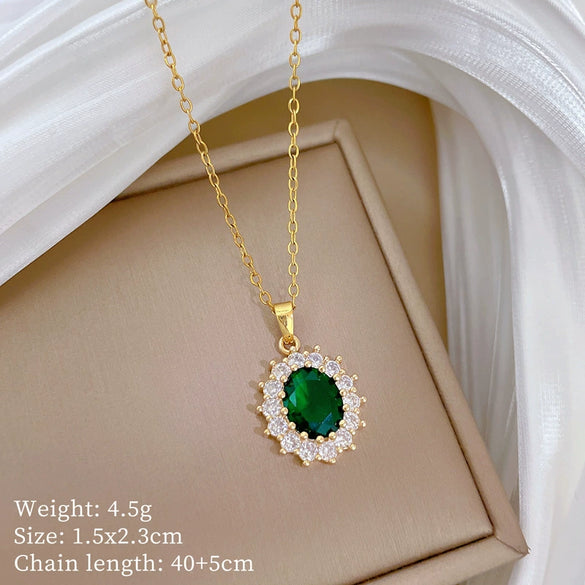 Necklace Stainless Steel Eggshaped Animal Zodiac Cartoon Style