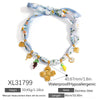 Necklace Stainless Steel Flower Fruit Pendant Electroplating Sweet Minimalist Style