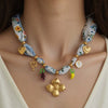 Necklace Stainless Steel Flower Fruit Pendant Electroplating Sweet Minimalist Style