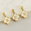 Necklace Stainless Steel Four Leaf Clover Letter Pendant Electroplating Design