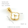 Necklace Stainless Steel Four Leaf Clover Letter Pendant Electroplating Design