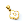 Necklace Stainless Steel Four Leaf Clover Letter Pendant Electroplating Design