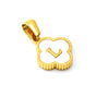 Necklace Stainless Steel Four Leaf Clover Letter Pendant Electroplating Design