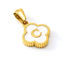 Necklace Stainless Steel Four Leaf Clover Letter Pendant Electroplating Design