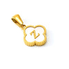 Necklace Stainless Steel Four Leaf Clover Letter Pendant Electroplating Design
