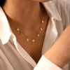 Necklace Stainless Steel Freshwater Pearl Geometric Electroplating