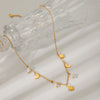 Necklace Stainless Steel Freshwater Pearl Geometric Electroplating
