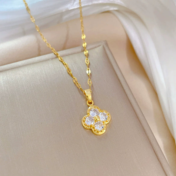 Necklace Stainless Steel Geometric Copper Electroplating Women's