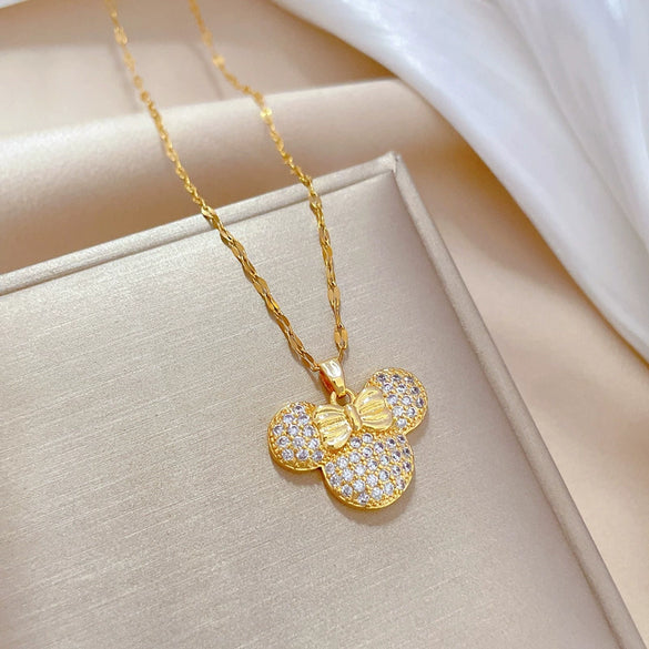 Necklace Stainless Steel Geometric Copper Electroplating