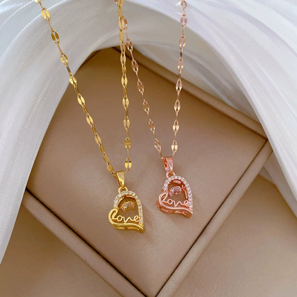 Necklace Stainless Steel Geometric Copper Pendant Unisex