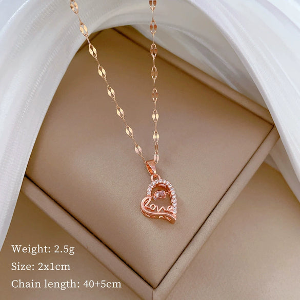 Necklace Stainless Steel Geometric Copper Pendant Unisex