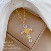 Necklace Stainless Steel Geometric Cross Titanium Steel Chain For Women