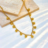 Necklace Stainless Steel Geometric Electroplating Chain Ball Bead Pendant