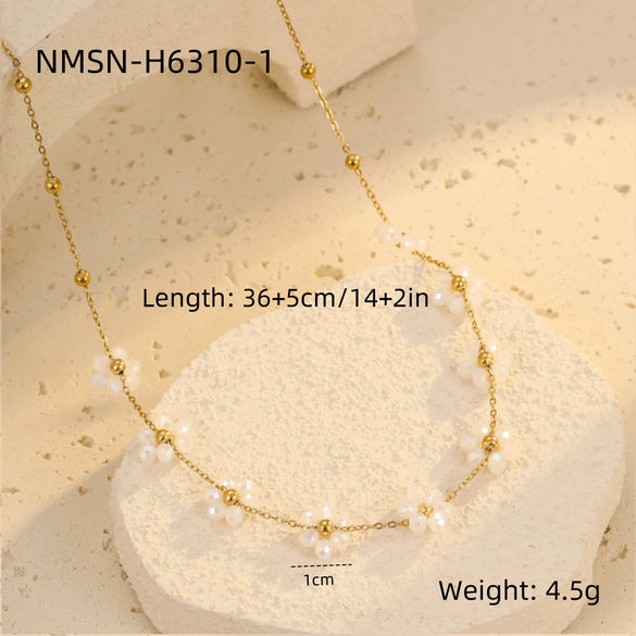 Necklace Stainless Steel Geometric Electroplating Fashion Pendant Chain For Women