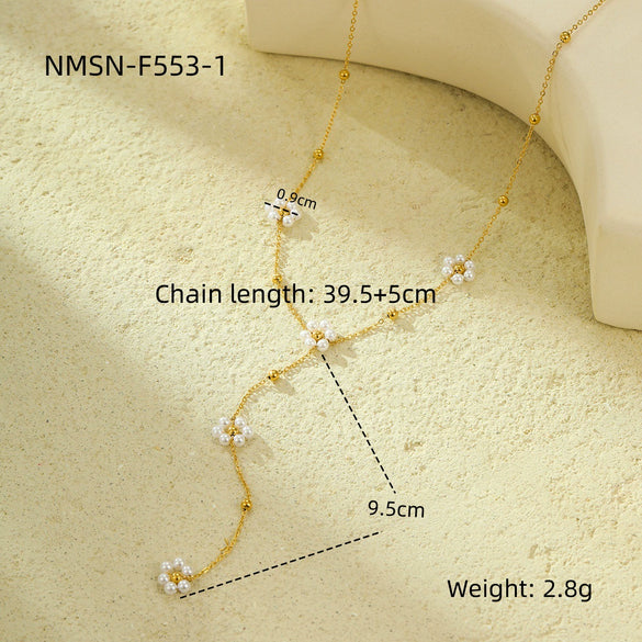 Necklace Stainless Steel Geometric Electroplating Fashion Pendant Chain For Women