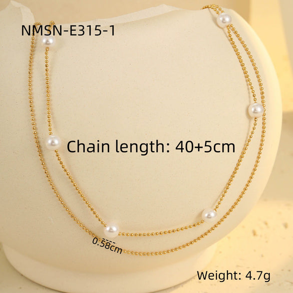 Necklace Stainless Steel Geometric Electroplating Fashion Pendant