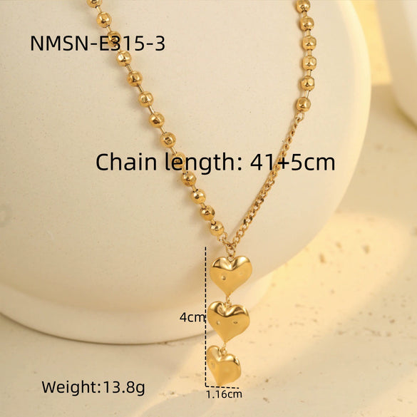 Necklace Stainless Steel Geometric Electroplating Fashion Pendant