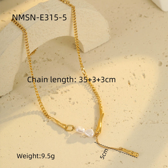 Necklace Stainless Steel Geometric Electroplating Fashion Pendant