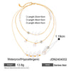 Necklace Stainless Steel Geometric Electroplating Pearl Jewelry For Women