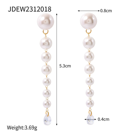 Necklace Stainless Steel Geometric Electroplating Pearl Jewelry For Women