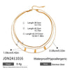 Necklace Stainless Steel Geometric Electroplating Square Flat Snake Chain Ochain Round Snake Chain Three Layer Chain