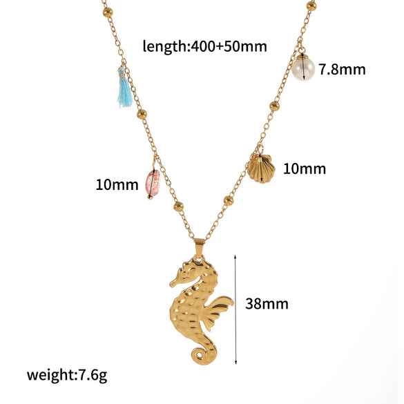 Necklace Stainless Steel Geometric Electroplating Women Casual Style