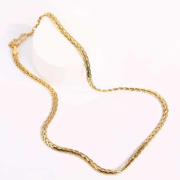 Necklace Stainless Steel Geometric Gold Inlaid Electroplating Unisex Light Luxury Style
