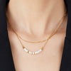 Necklace Stainless Steel Geometric Handmade Stacking Style Horseshoe Spiral Bead Doublelayered Thin O Chain