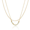 Necklace Stainless Steel Geometric Handmade Stacking Style Horseshoe Spiral Bead Doublelayered Thin O Chain
