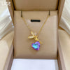 Necklace Stainless Steel Geometric Heart Copper Chain
