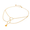 Necklace Stainless Steel Geometric Irregular Hanging Ring Electroplated Jewelry