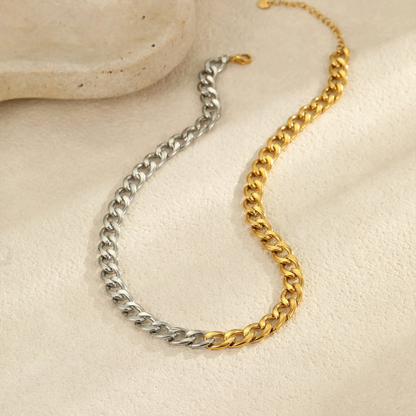 Necklace Stainless Steel Geometric 18K Gold Plated Electroplating Hip Hop Style For Women
