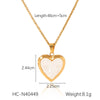 Necklace Stainless Steel Geometric Love Box Pendant Electroplating O Word Chain