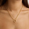 Necklace Stainless Steel Geometric Minimalist Electroplating Copper Pendant