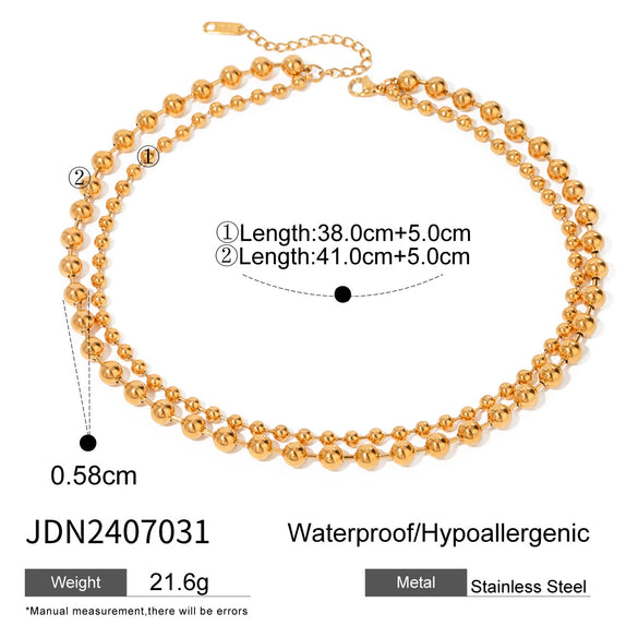Necklace Stainless Steel Geometric Minimalist Electroplating For Women