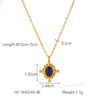 Necklace Stainless Steel Geometric Mixed Gem Inlay Electroplating Clavicle Chain For Women
