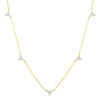 Necklace Stainless Steel Geometric Mixed Gem Inlay Real Gold Plating