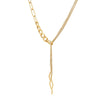 Necklace Stainless Steel Geometric Multilayered Tassel Curved Strips Stacked Electroplated