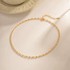 Necklace Stainless Steel Geometric Oval Bead Chain Electroplating For Women