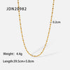 Necklace Stainless Steel Geometric Oval Bead Chain Electroplating For Women