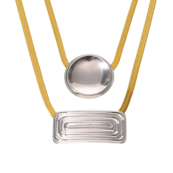 Necklace Stainless Steel Geometric Pvd Plating Light Luxury Style